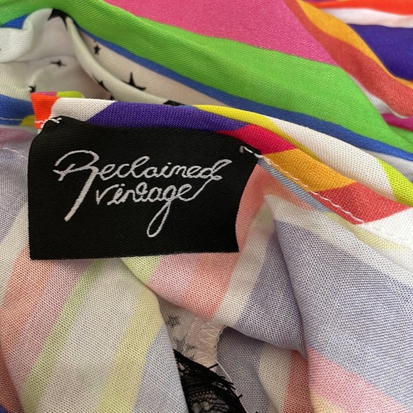 ASOS Reclaimed Vintage rainbow striped stars maxi - Picture 5 of 5